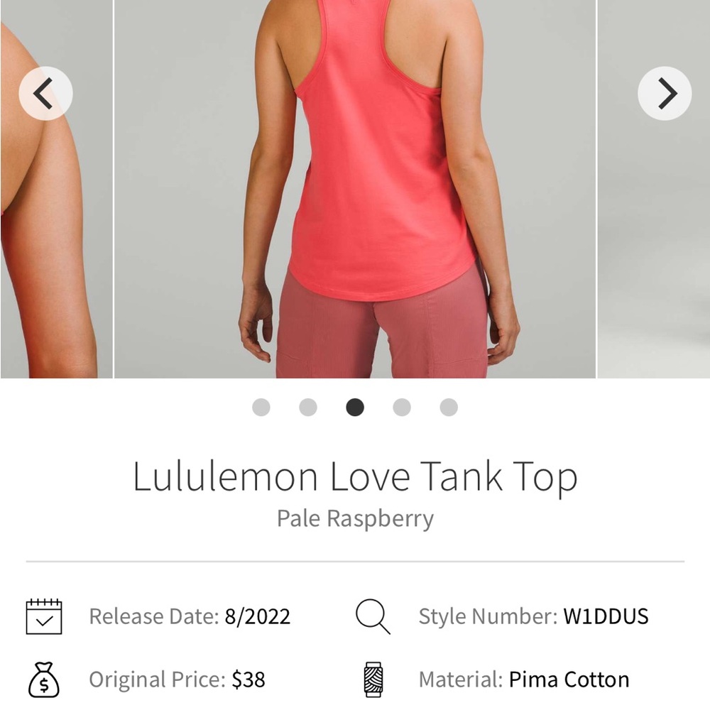 Lululemon Love Tank - Picture 5 of 5